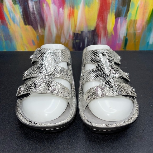 Alegria Venus Pewter Gleam Sandals - Picture 2 of 7